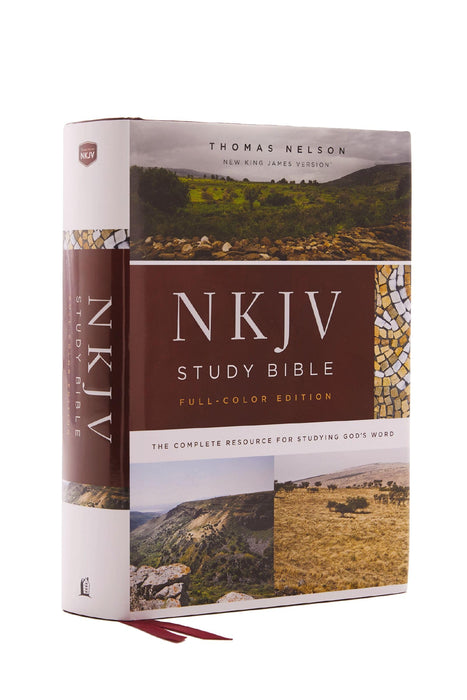 NKJV Study Bible, Hardcover, Burgundy, Full-Color, Comfort Print : The Complete Resource for Studying God’s Word